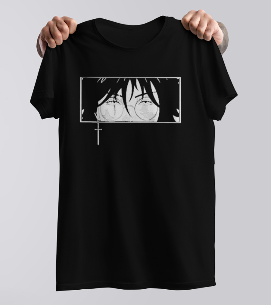 Mercy Zenin Maki Eyes Anime Manga Style Cross T-Shirt