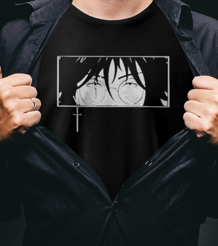 Mercy Zenin Maki Eyes Anime Manga Style Cross T-Shirt