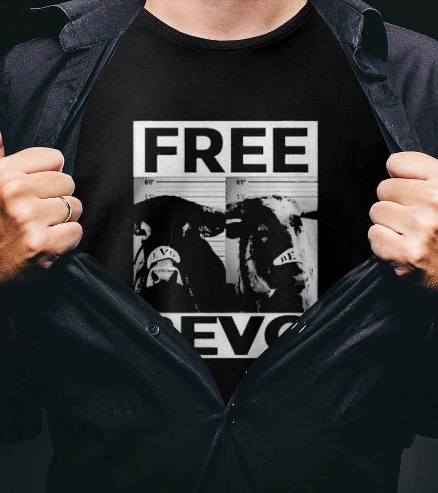 Free Bevo Mugshot Cow T-Shirt