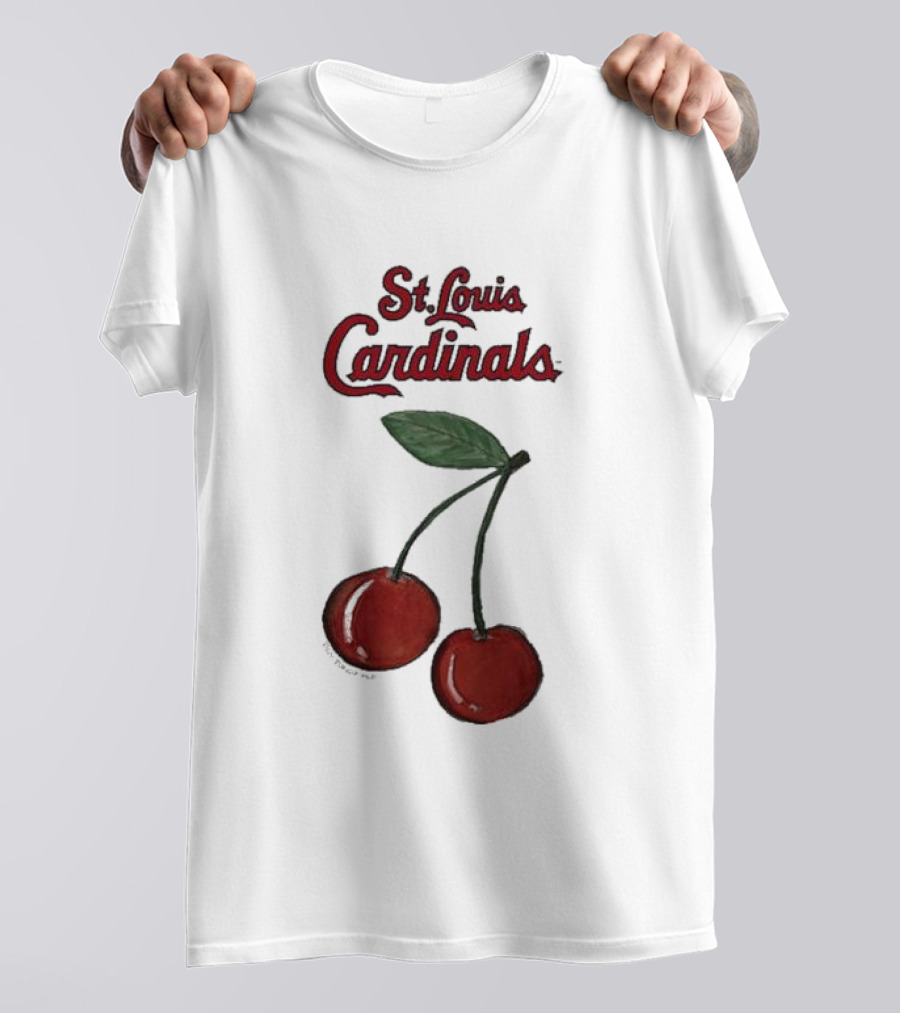 St. Louis Cardinals Cherries Baseball Team T-Shirt