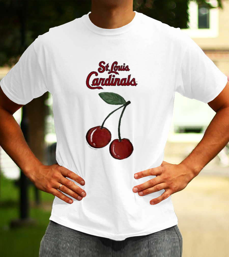 St. Louis Cardinals Cherries Baseball Team T-Shirt