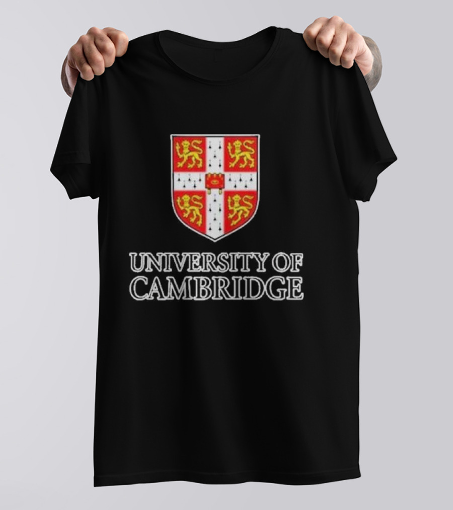 University Of Cambridge Emblem Crest With Lions And Cross T-Shirt