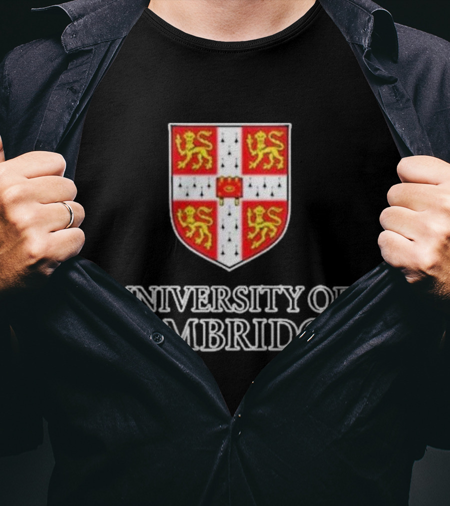 University Of Cambridge Emblem Crest With Lions And Cross T-Shirt