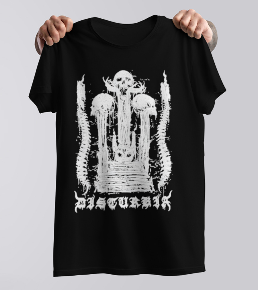 Xenomort Disturbia Skull And Spinal T-Shirt