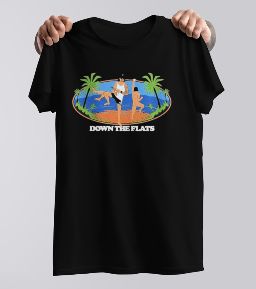Alpha Blokes Down The Flats Beach Fun Tropical Vibes T-Shirt