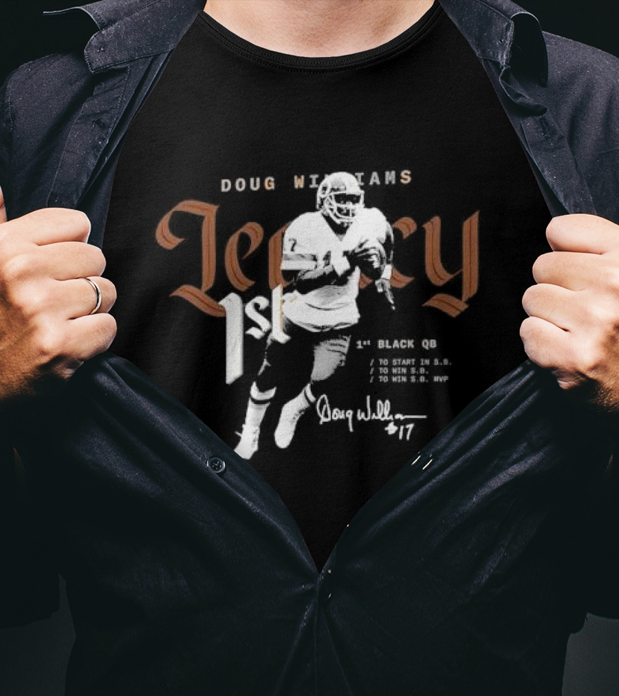 Doug Williams Legacy 1st Black QB Washington Commanders Mitchell And Ness T-Shirt