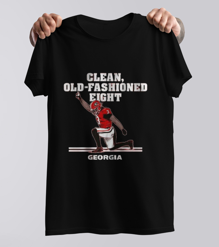 Georgia Football Clean Old-Fashioned Eight T-Shirt