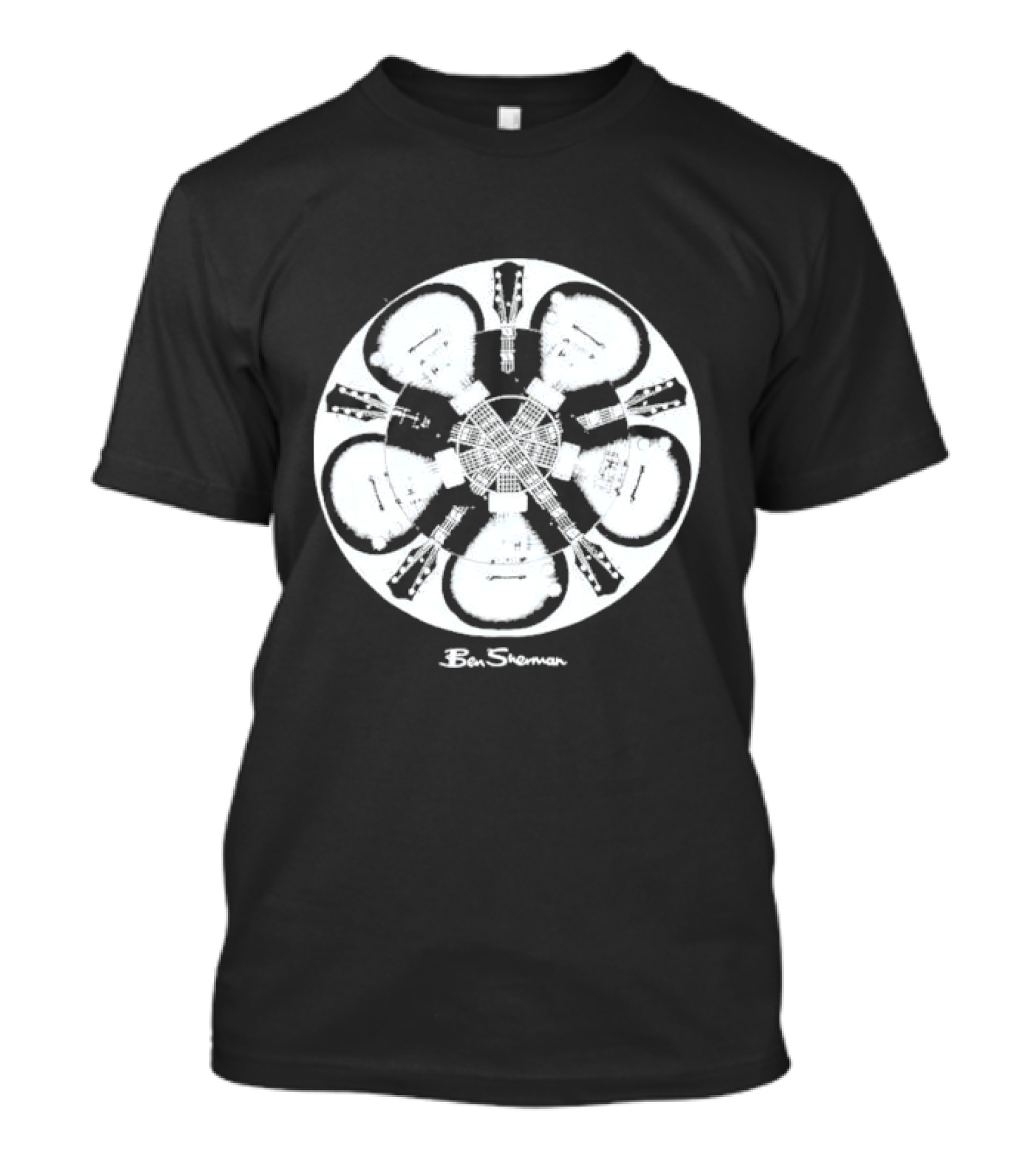 Guitar Mandala Ben Sherman Optical Illusion T-Shirt