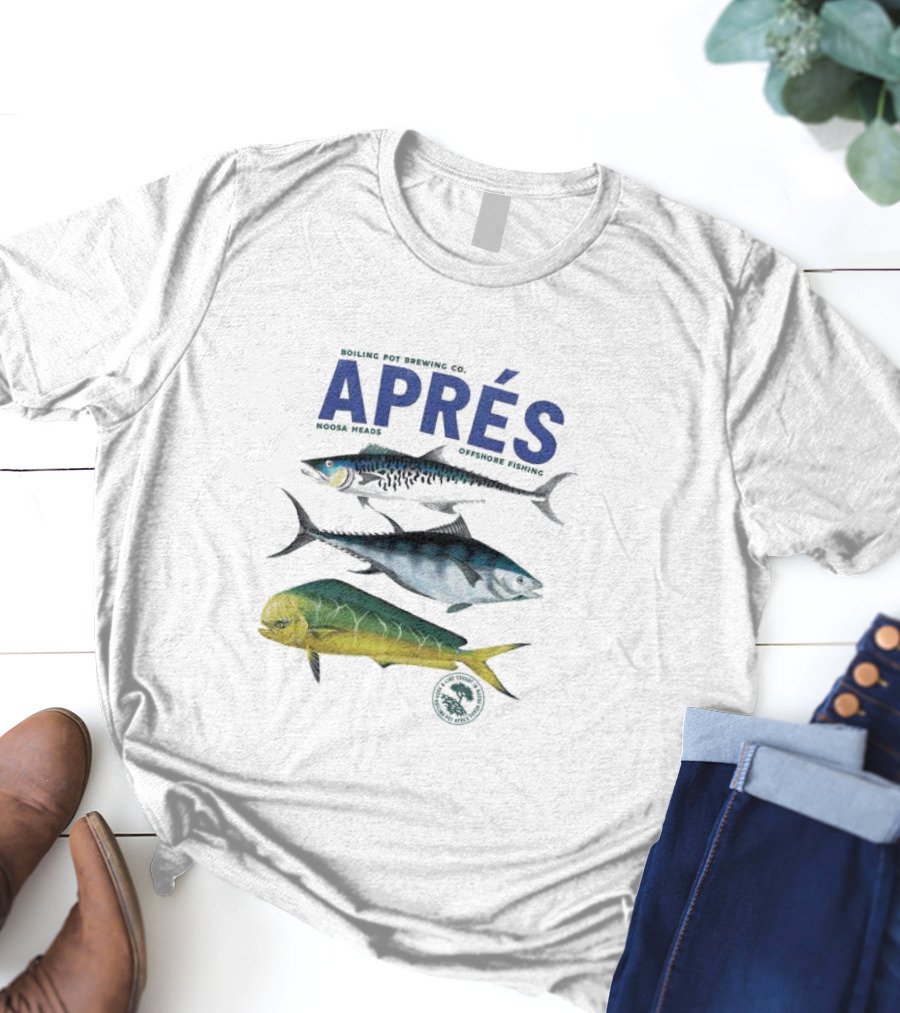 Boiling Pot Brewing Co Après Noosa Heads Offshore Fishing Fish T-Shirt