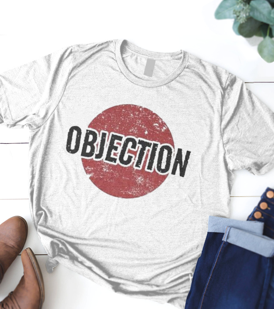 Objection Distressed Red Circle Manmarzee T-Shirt