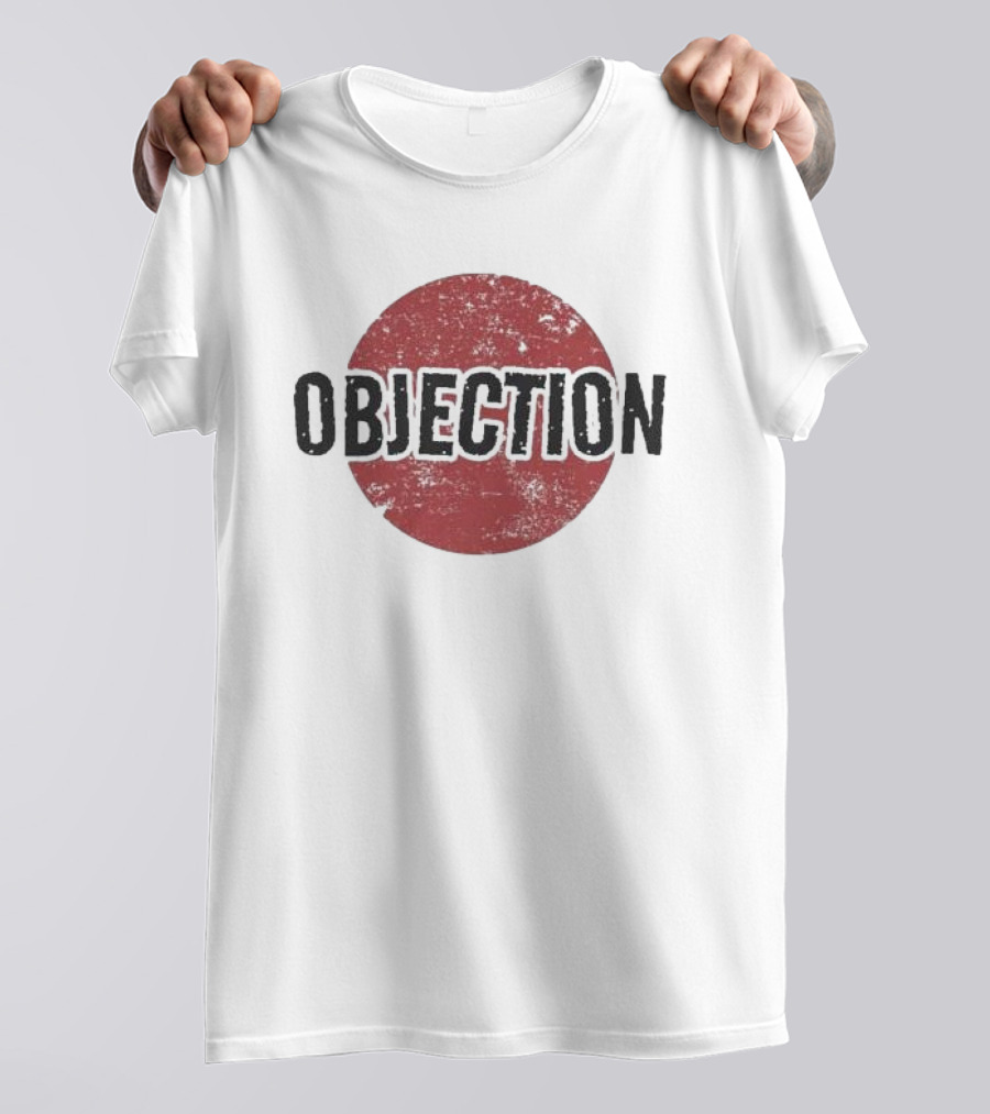 Objection Distressed Red Circle Manmarzee T-Shirt