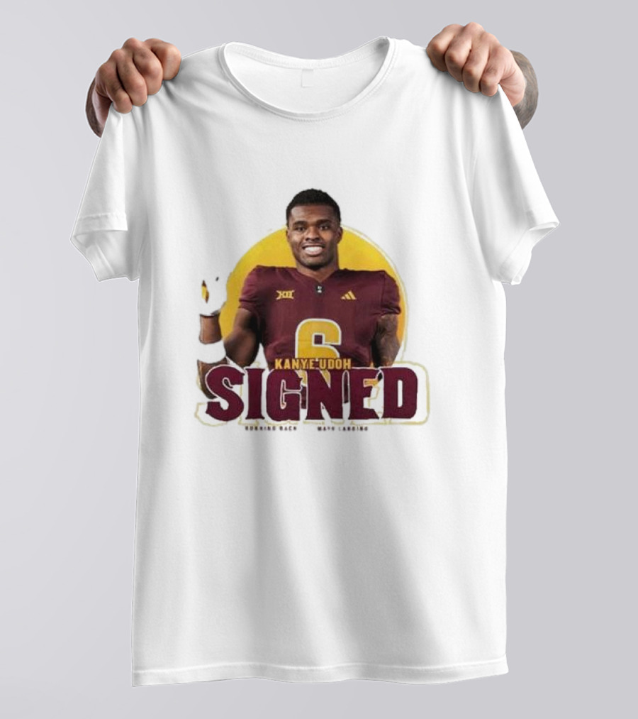 Kanye Udoh Signed Running Back Mays Landing Nj Football Player Number 6 T-Shirt