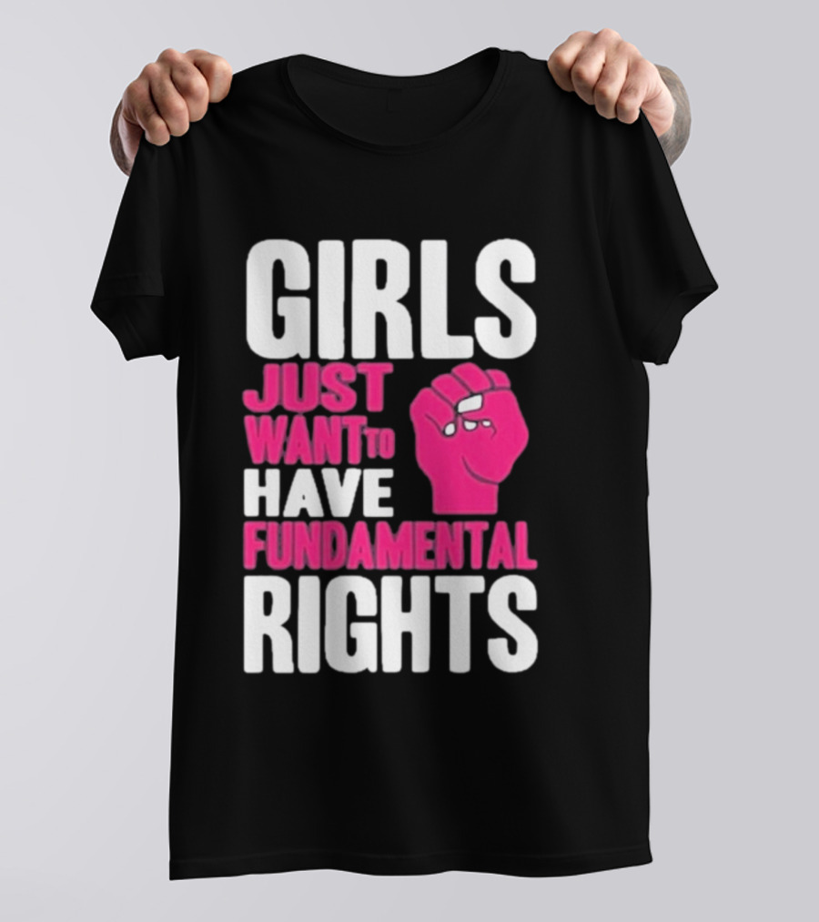 Cyndi Lauper Girls Just Want To Have Fundamental Rights Raised Fist Empowerment T-Shirt