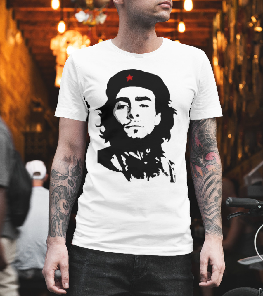 Luigi Mangione Che Guevara Iconic Red Star Beret Face T-Shirt