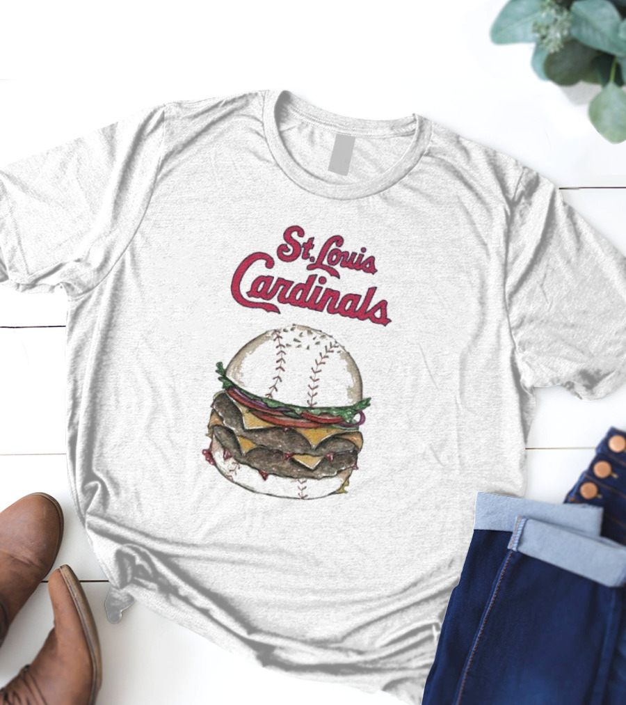 St. Louis Cardinals Baseball Burger T-Shirt