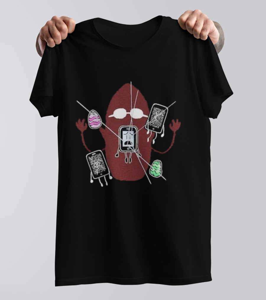 Shattered Memories Mephone3GS And Cobs With Broken Screens And Sunglasses T-Shirt