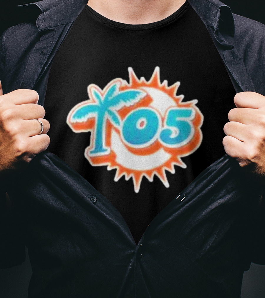 T05 Treeofive Tree O Five Miami Dolphins Retro Zip Up T-Shirt