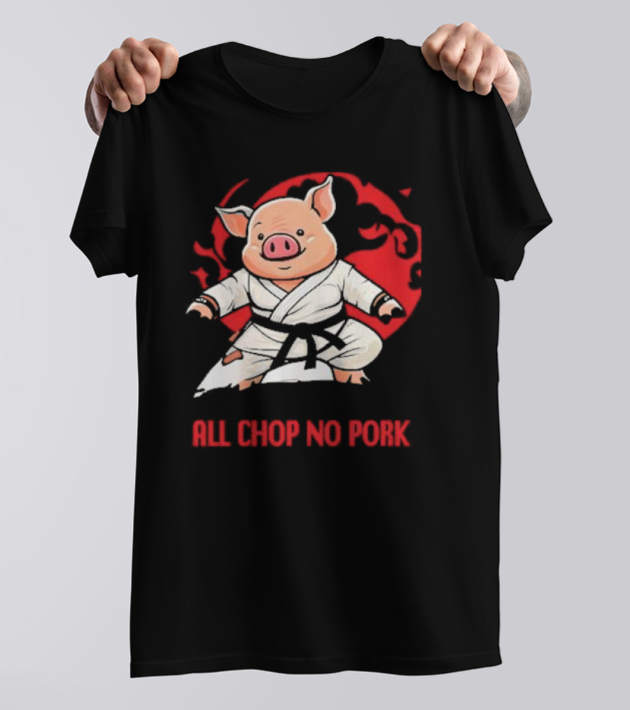 Wrestling Observer Figure Four Weekly All Chop No Pork Karate Pig T-Shirt