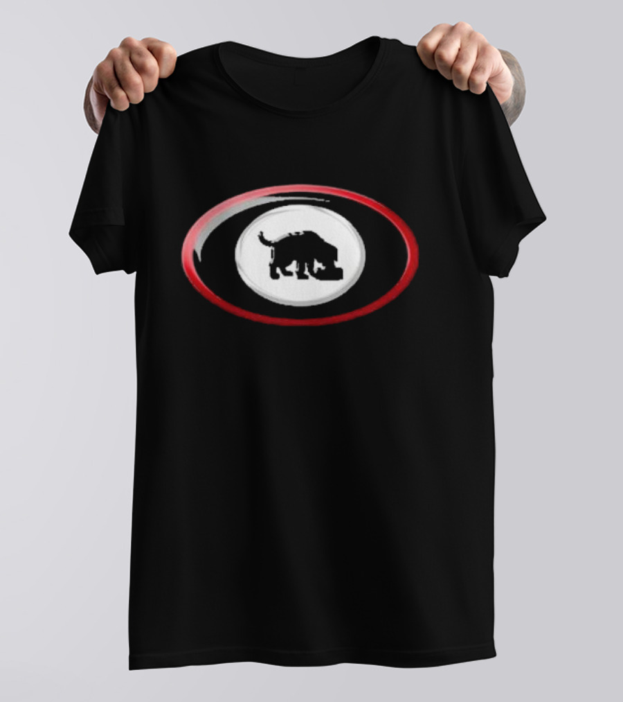 Niko-b Black Dog Embossed Circle Red Black White T-Shirt