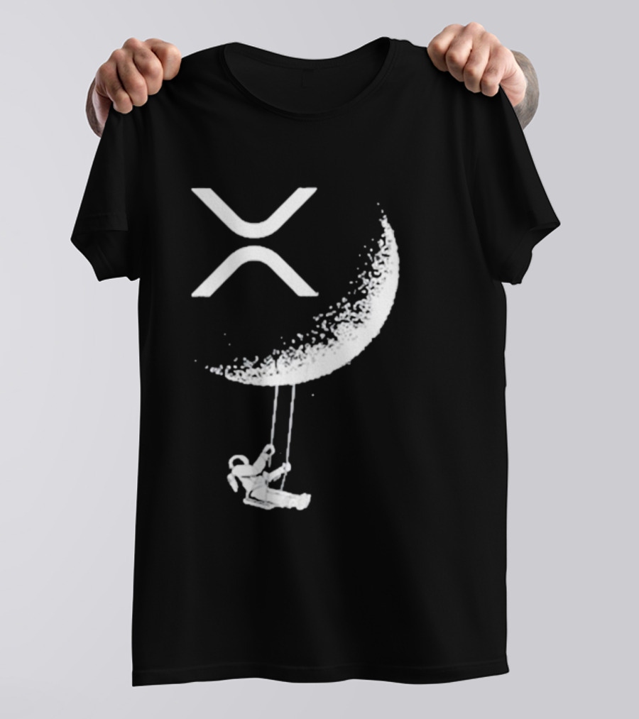 X-Moon Astronaut Swinging Beneath Lyndsey Wearing's Symbolic T-Shirt