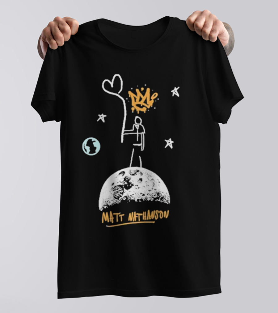 Matt Nathanson King Of Unsimple Moon Art With Earth And Crown T-Shirt