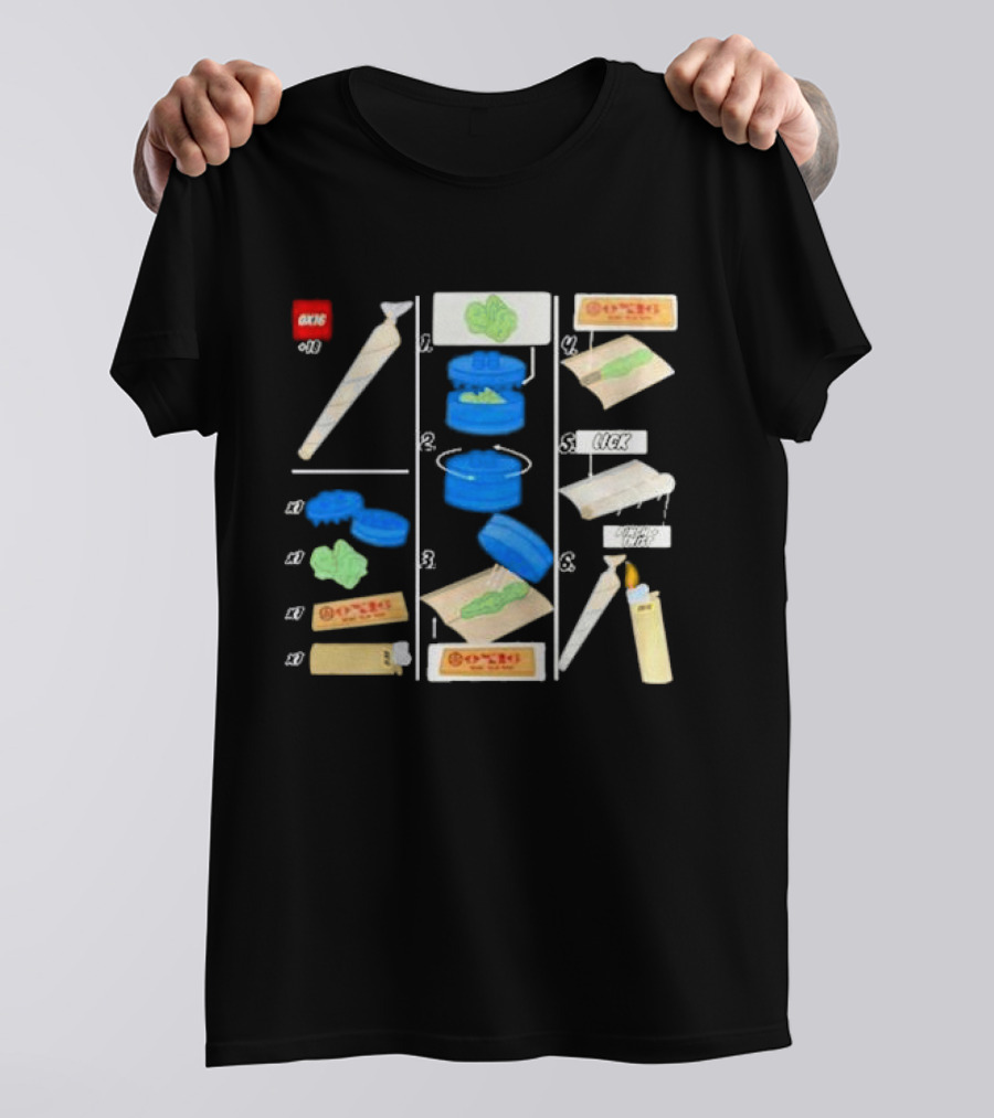 Ox16 Legolize Herb Grinder Rolling Instructions T-Shirt