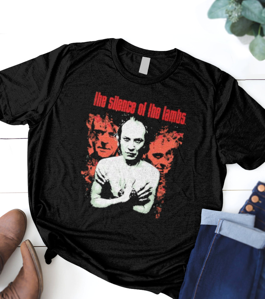The Silence Of The Lambs Red Faces White Figure T-Shirt
