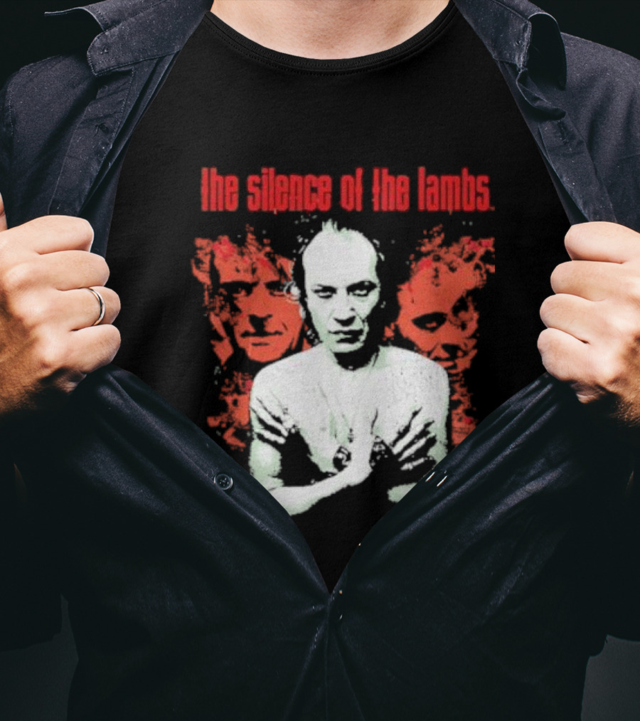 The Silence Of The Lambs Red Faces White Figure T-Shirt
