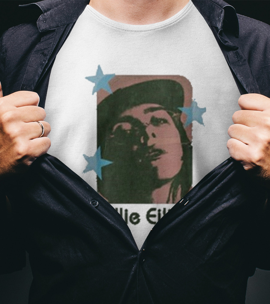 Billie Eilish Vintage Portrait With Stars T-Shirt