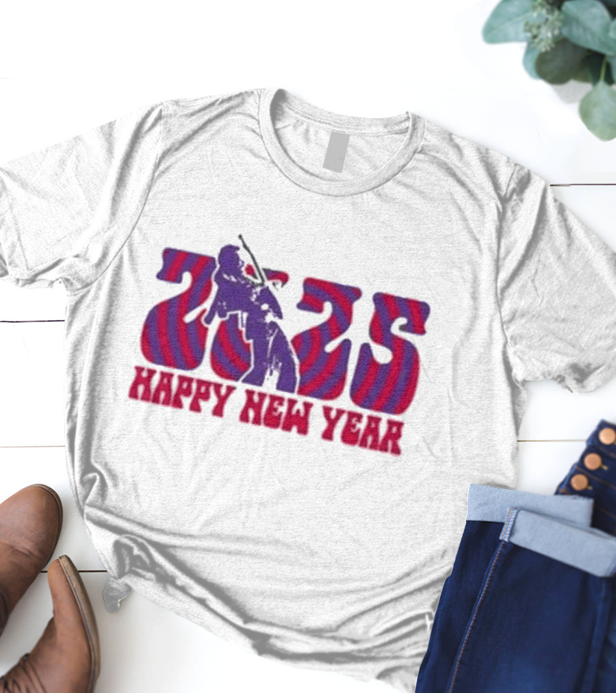 Jimi Hendrix 2025 Happy New Year T-Shirt