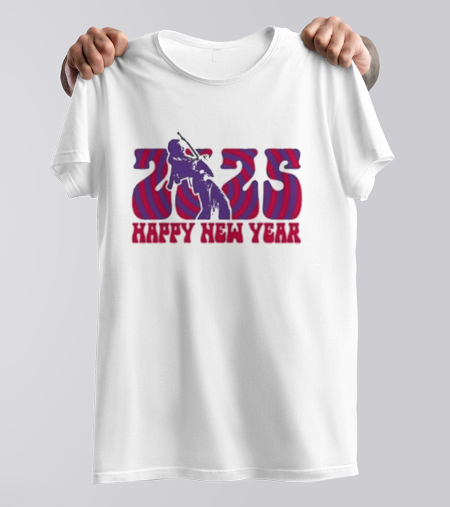 Jimi Hendrix 2025 Happy New Year T-Shirt