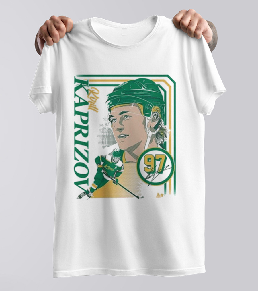 Kirill Kaprizov 97 Iconic Collage Frame T-Shirt