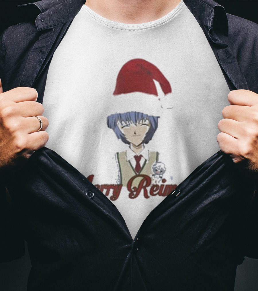 Merry Reimas Anime Character Santa Hat Holiday T-Shirt