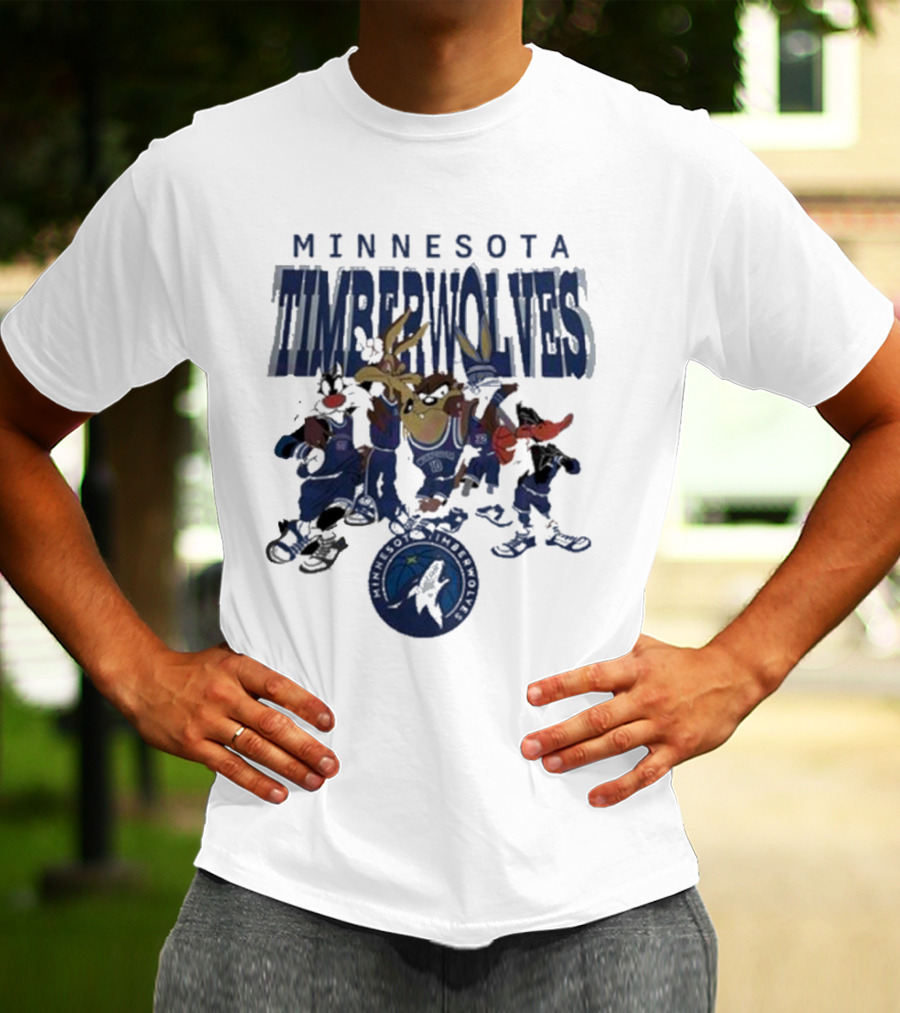 Minnesota Timberwolves NBA Basketball Featuring Looney Tunes Characters T-Shirt