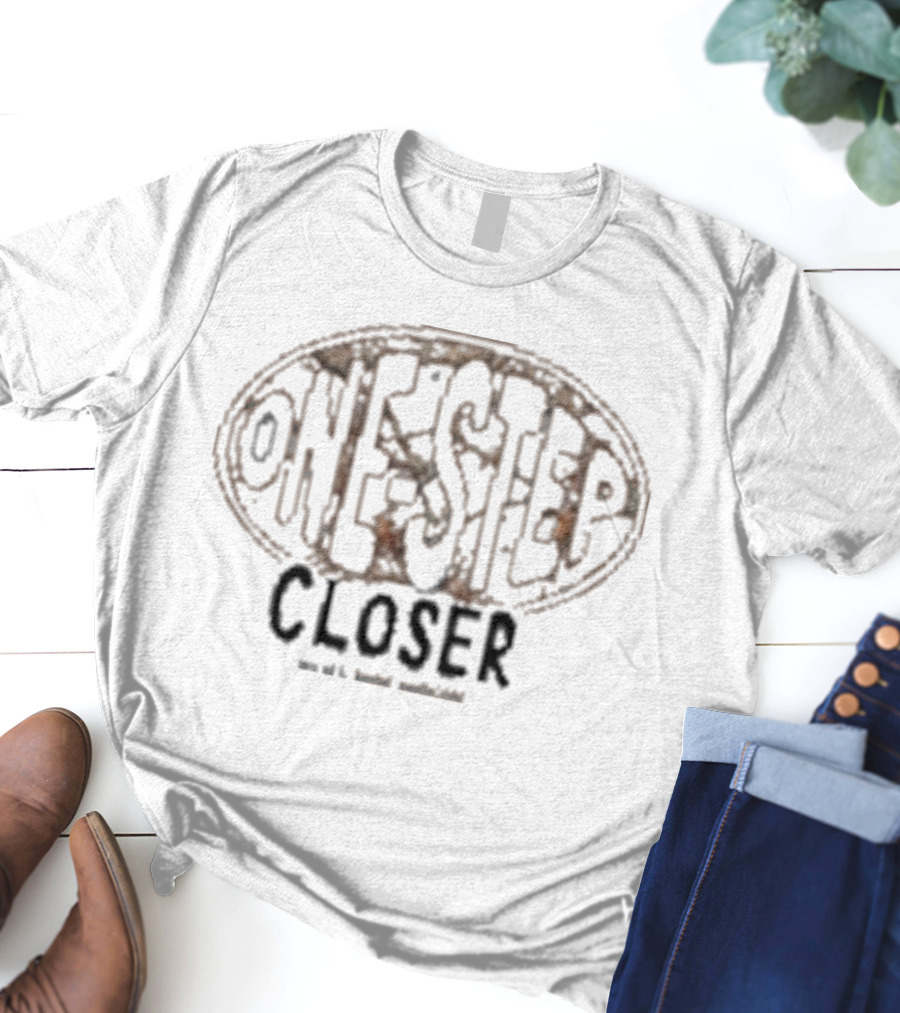 One Step Closer Oval Snow Camo T-Shirt