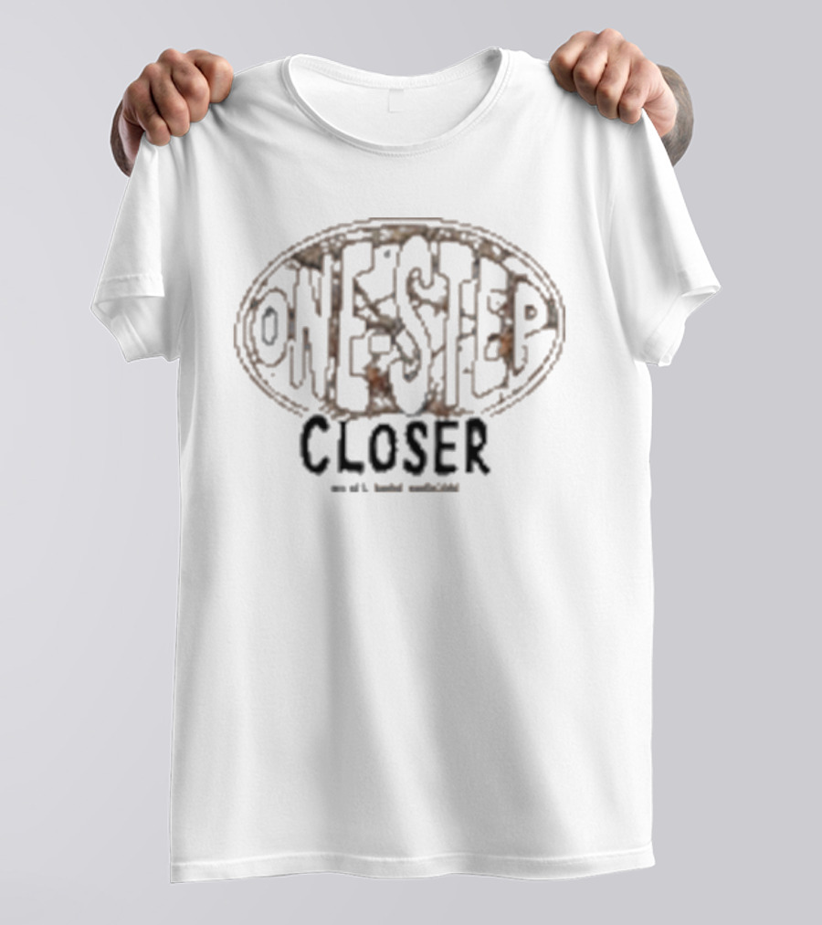 One Step Closer Oval Snow Camo T-Shirt