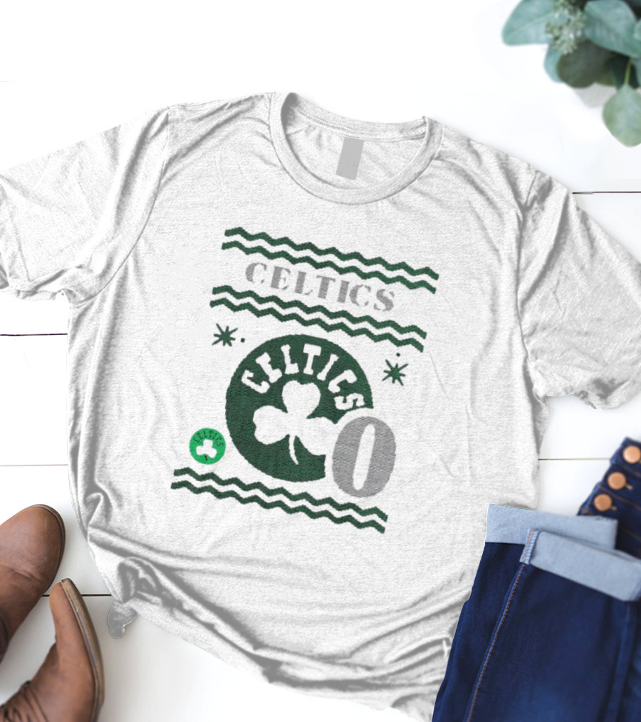Jayson Tatum Boston Celtics Ugly Number 0 Celtics Shamrock T-Shirt