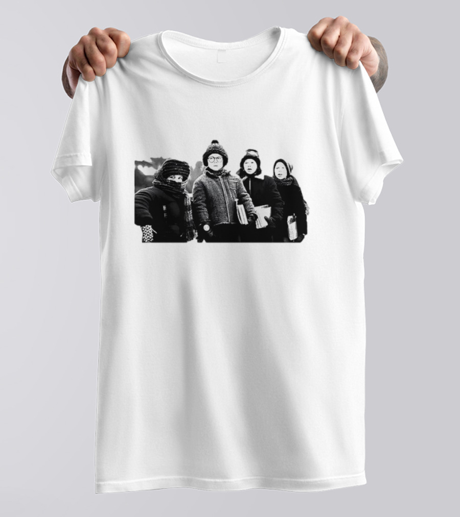 A Christmas Story Friends Winter Scene Iconic Movie Characters T-Shirt