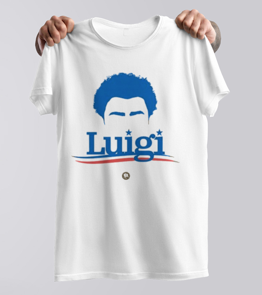 Luigi Meme Industrial Complex Blue Hair Mustache T-Shirt