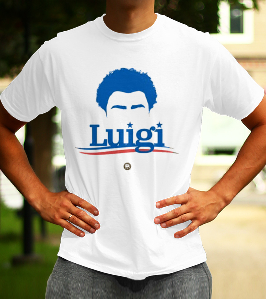 Luigi Meme Industrial Complex Blue Hair Mustache T-Shirt