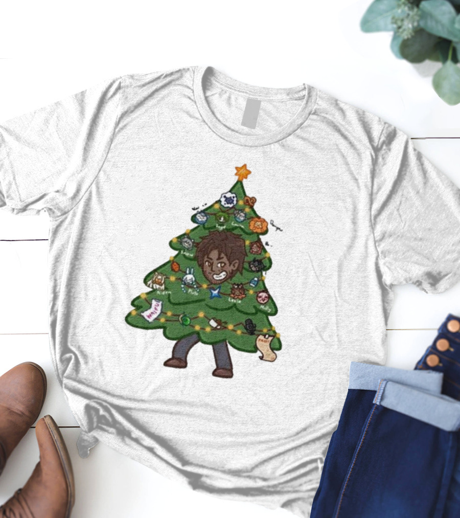 The Great Christmas Tree With Utc Audio Icons And Character Ornaments T-Shirt
