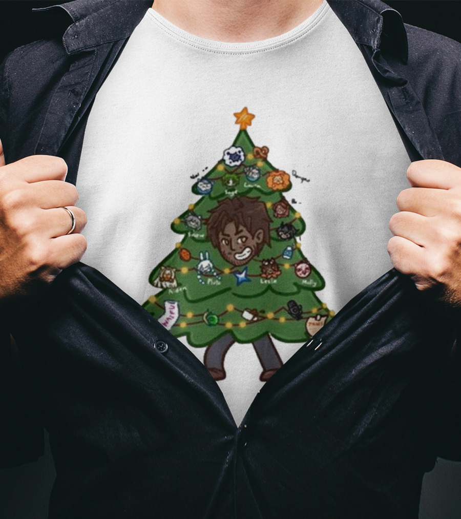 The Great Christmas Tree With Utc Audio Icons And Character Ornaments T-Shirt