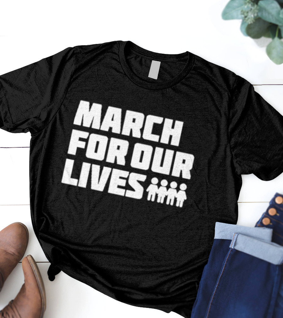David Hogg March For Our Lives Text And Figures T-Shirt