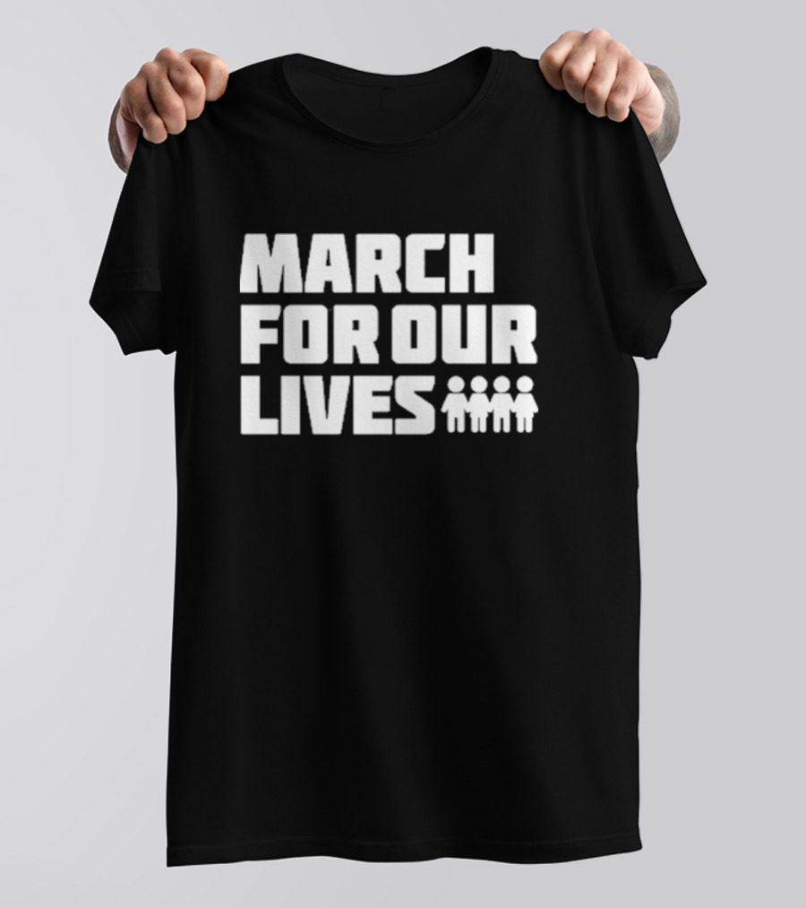 David Hogg March For Our Lives Text And Figures T-Shirt