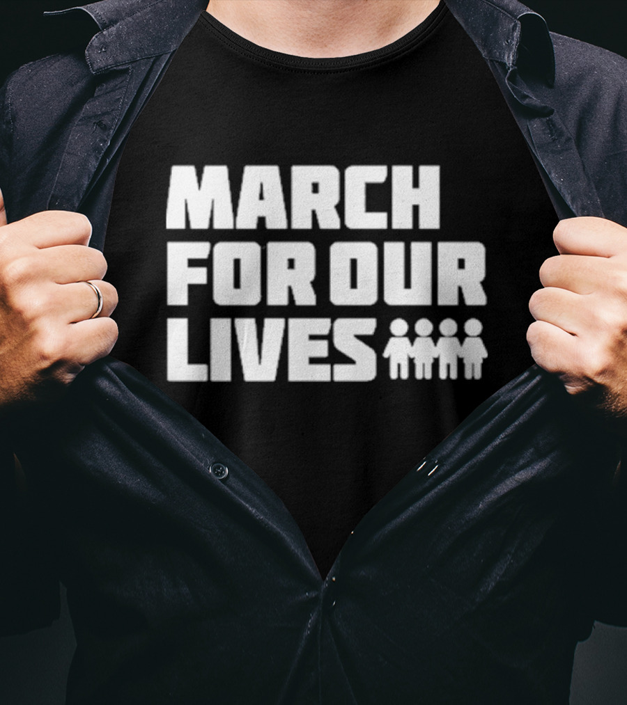 David Hogg March For Our Lives Text And Figures T-Shirt