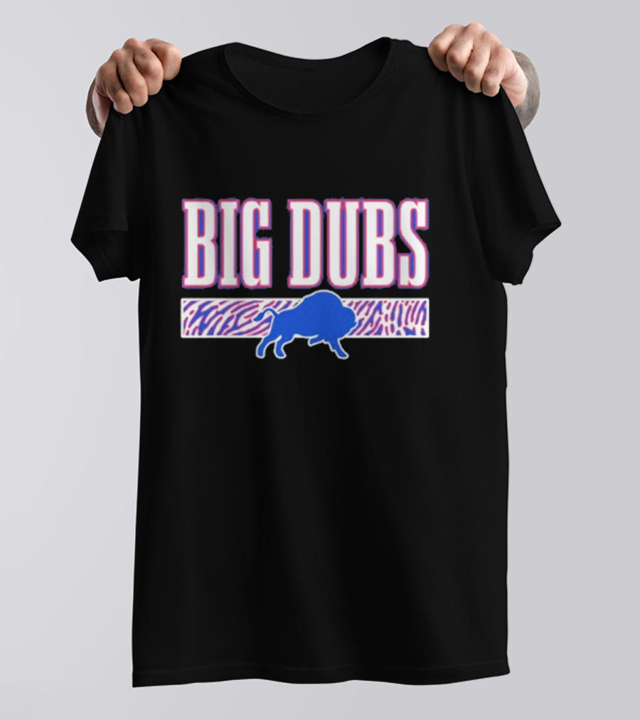 26 S Buffalo Big Dubs Blue Buffalo Zebra Print T-Shirt