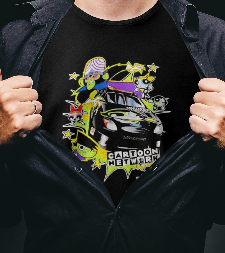 Cartoon Network Wacky Racing Powerpuff Mojo Jojo Racing Car T-Shirt