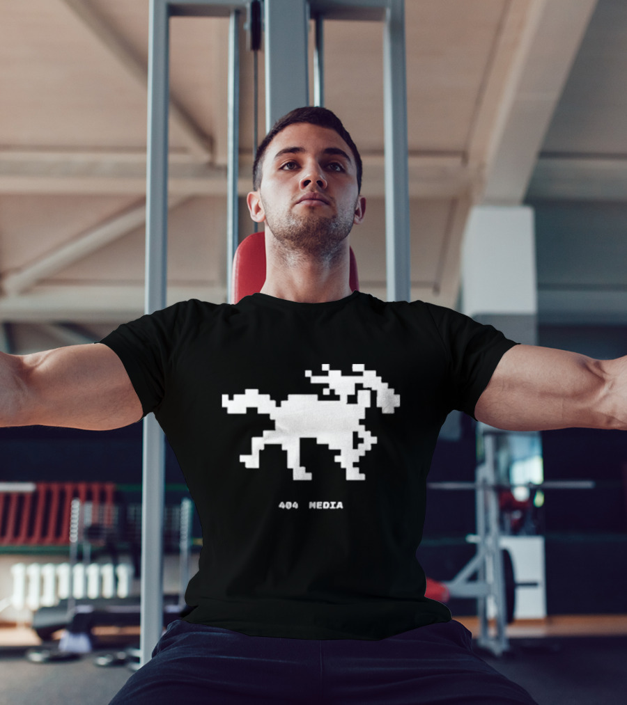 404 Media Pixelated Horse Retro Digital Aesthetic T-Shirt