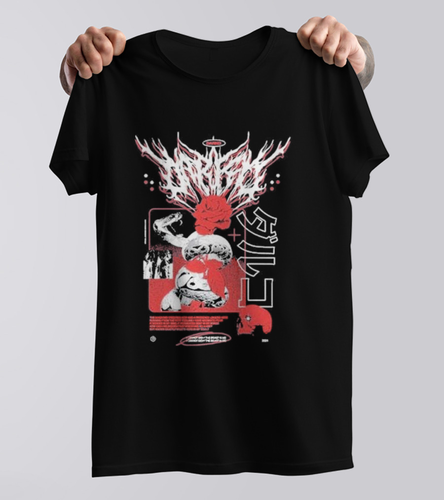 Darko Us Raffle Graphic With Abstract Red And White Elements T-Shirt
