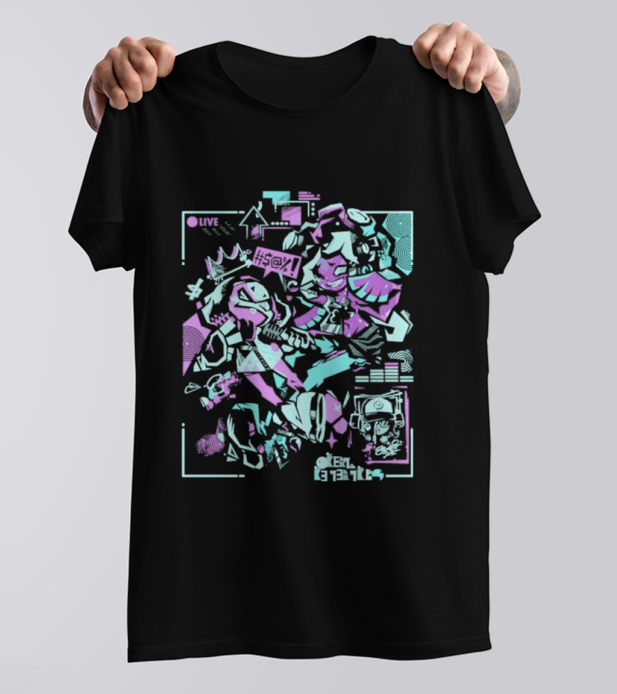 Splatoon Inspired Don't Get Cooked Gaming Art Brian Shepard T-Shirt